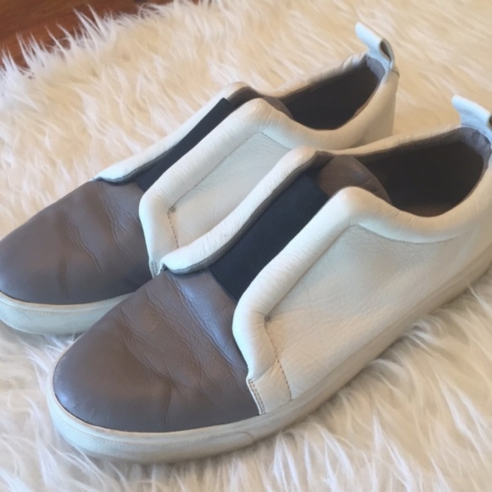 Vince Leather Slip on Sneakers